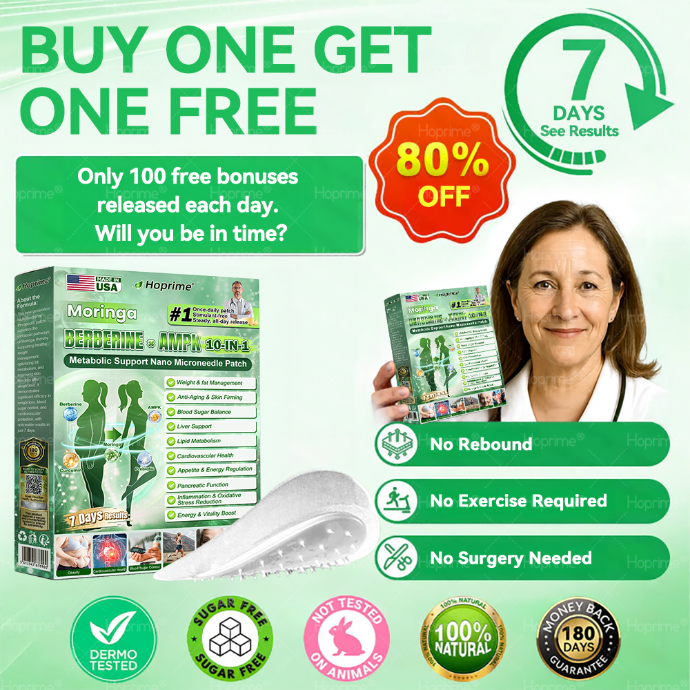 Hoprime® Only 10 boxes left! Grab 30% OFF today and see realresults in 1-3 weeks,A lighter, more energized you is just one patch a day away.Don't miss it - this offer won't return until next year.Act fast! 180-daymoney-back guarantee.