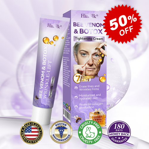 Himilk® Bee Venom & Botox Wrinkle-Lift Tightening Cream 🐝 (Anti-Aging,Hydration, Skin Repair, Acne & Dark Spot Treatment, Wart & Mole Removal, Psoriasis Relief) 🌸