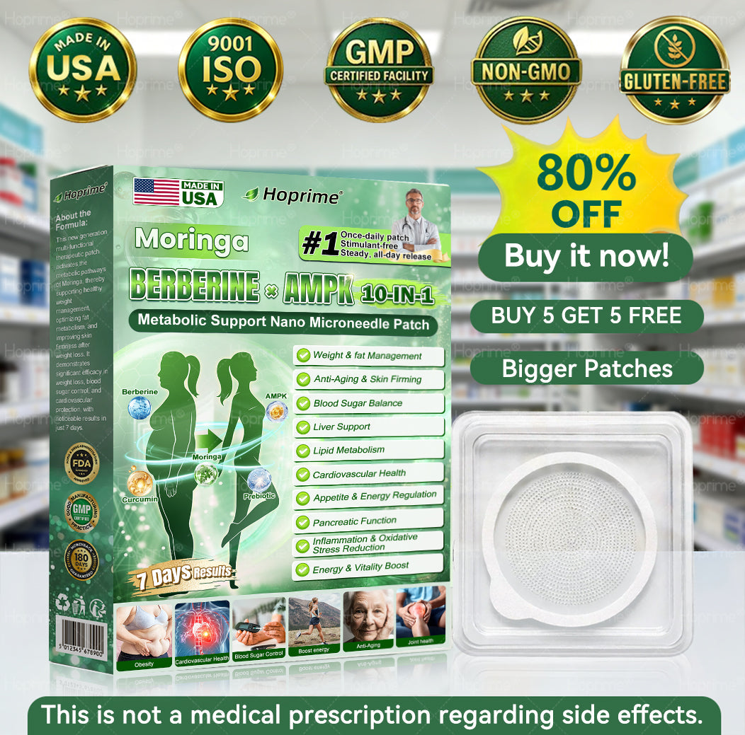 𝐏𝐡𝐲𝐬𝐢𝐜𝐢𝐚𝐧-𝐅𝐨𝐫𝐦𝐮𝐥𝐚𝐭𝐞𝐝 🧑‍⚕️| Hoprime® Moringa · Berberine × AMPK+ 10-in-1 Metabolic Support Nano Microneedle Patch — ✅ 𝐄𝐱𝐩𝐞𝐫𝐢𝐞𝐧𝐜𝐞 𝐕𝐢𝐬𝐢𝐛𝐥𝐞 𝟕-𝐃𝐚𝐲 𝐑𝐞𝐬𝐮𝐥𝐭𝐬 💐