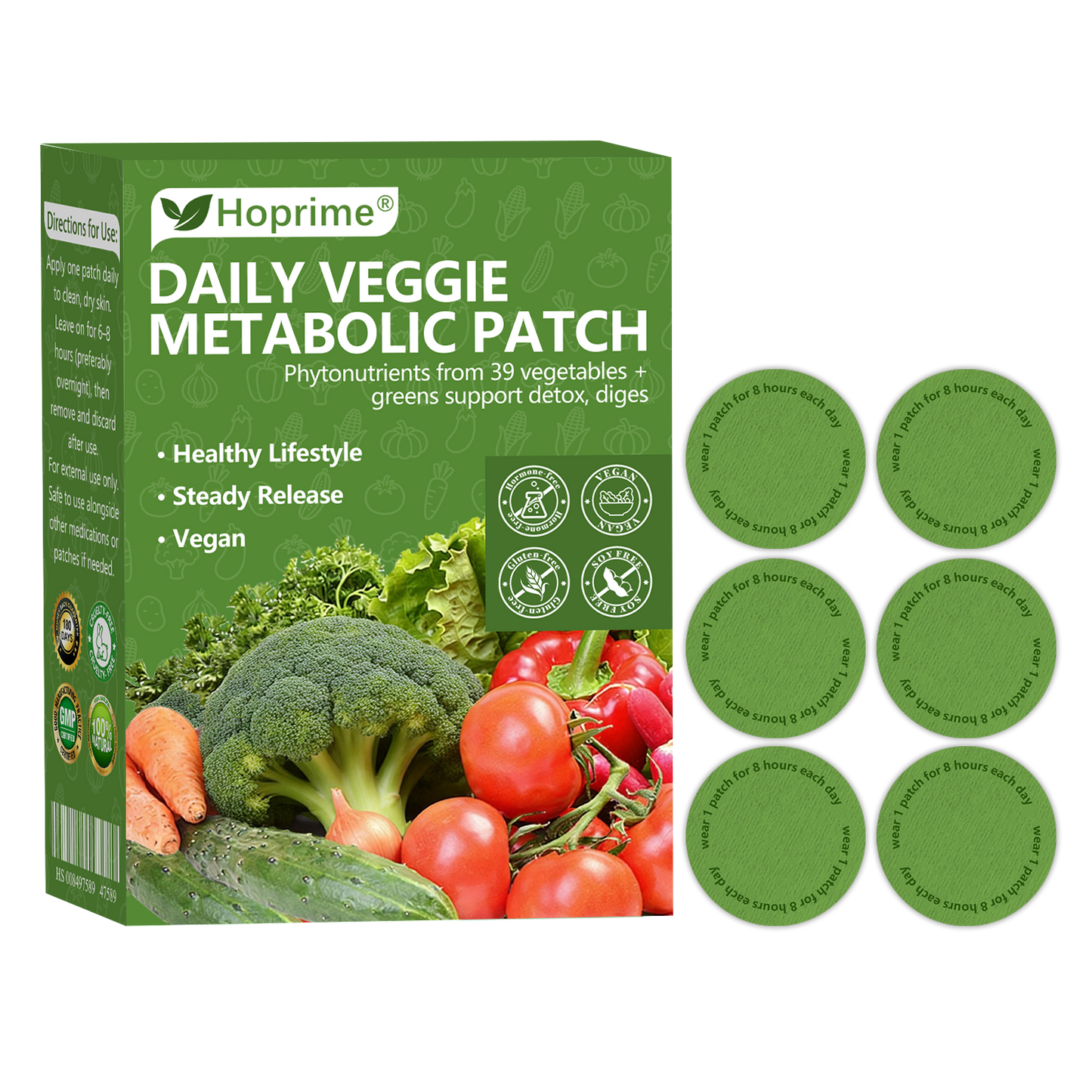 𝐂𝐨𝐦𝐩𝐥𝐞𝐭𝐞 Your Routine with Daily Vegetable Metabolic Patch (Powered by phytonutrients from 39 vegetables & greens🥦)