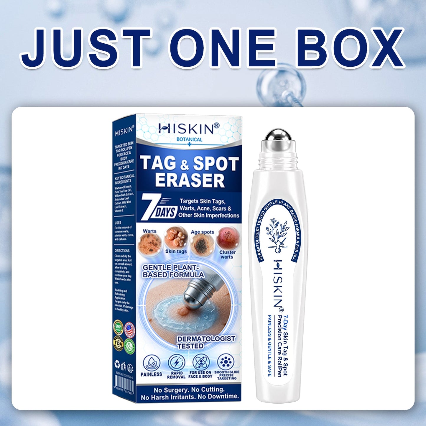 𝐇𝐈𝐒𝐊𝐈𝐍®👨‍⚕️ 𝟕-𝐃𝒂𝘆 𝐒𝗸𝐢𝐧 𝐓𝒂𝗴 & 𝐒𝐩𝙤𝐭 𝐄𝐫𝒂𝐬𝙚𝐫 Painless & Scar-Free Advanced Imperfection Removal Rollerball Pen