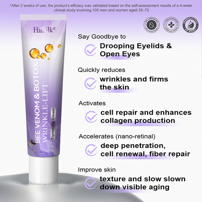 Himilk® Bee Venom & Botox Wrinkle-Lift Tightening Cream 🐝 (Anti-Aging,Hydration, Skin Repair, Acne & Dark Spot Treatment, Wart & Mole Removal, Psoriasis Relief) 🌸