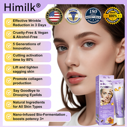 Himilk® Bee Venom & Botox Wrinkle-Lift Tightening Cream 🐝 (Anti-Aging,Hydration, Skin Repair, Acne & Dark Spot Treatment, Wart & Mole Removal, Psoriasis Relief) 🌸