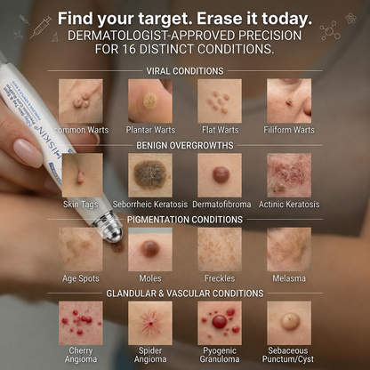 𝐇𝐈𝐒𝐊𝐈𝐍®👨‍⚕️ 𝟕-𝐃𝒂𝘆 𝐒𝗸𝐢𝐧 𝐓𝒂𝗴 & 𝐒𝐩𝙤𝐭 𝐄𝐫𝒂𝐬𝙚𝐫 Painless & Scar-Free Advanced Imperfection Removal Rollerball Pen