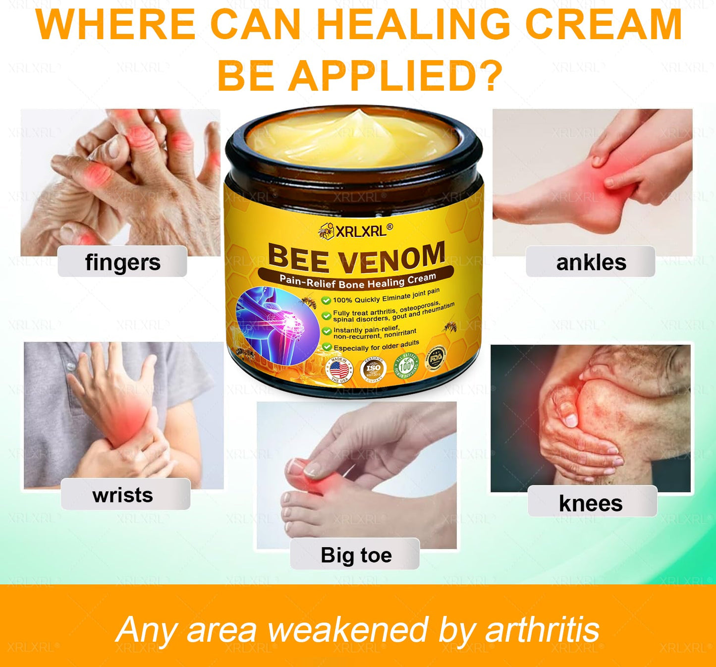 XRLXRL® Bee Venom Pain-Relief Bone Healing Cream ⏰(Specially for older adults)