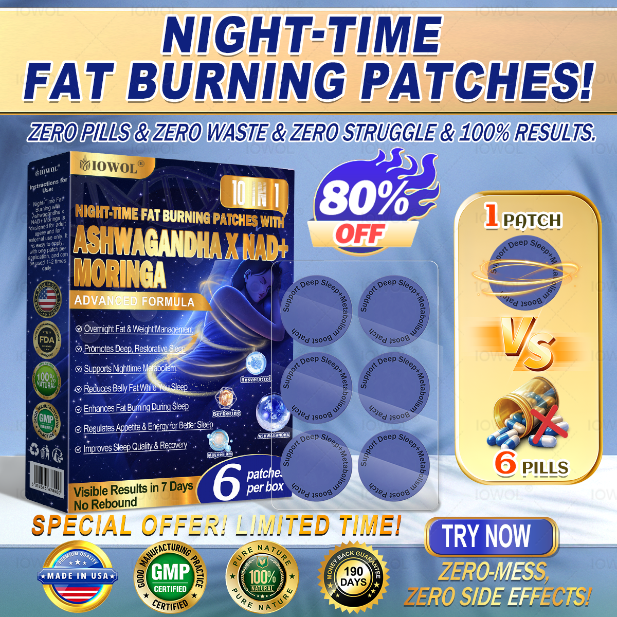 𝑯𝙤𝒑𝐫𝒊𝙢𝒆® NIGHT-TIME FAT BURNING PATCHES! ZERO PILLS & ZERO WASTE & ZERO STRUGGLE & 100% RESULTS.